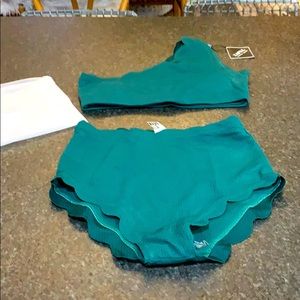 One shoulder high waisted bikini